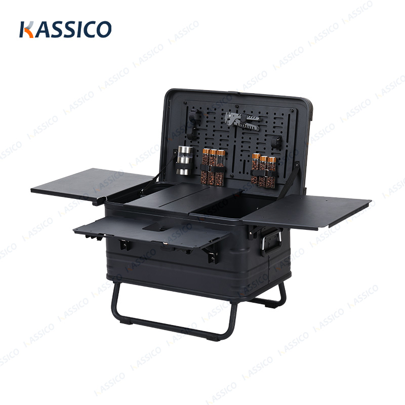 Height Adjustable Foldable Aluminum Cooking Station