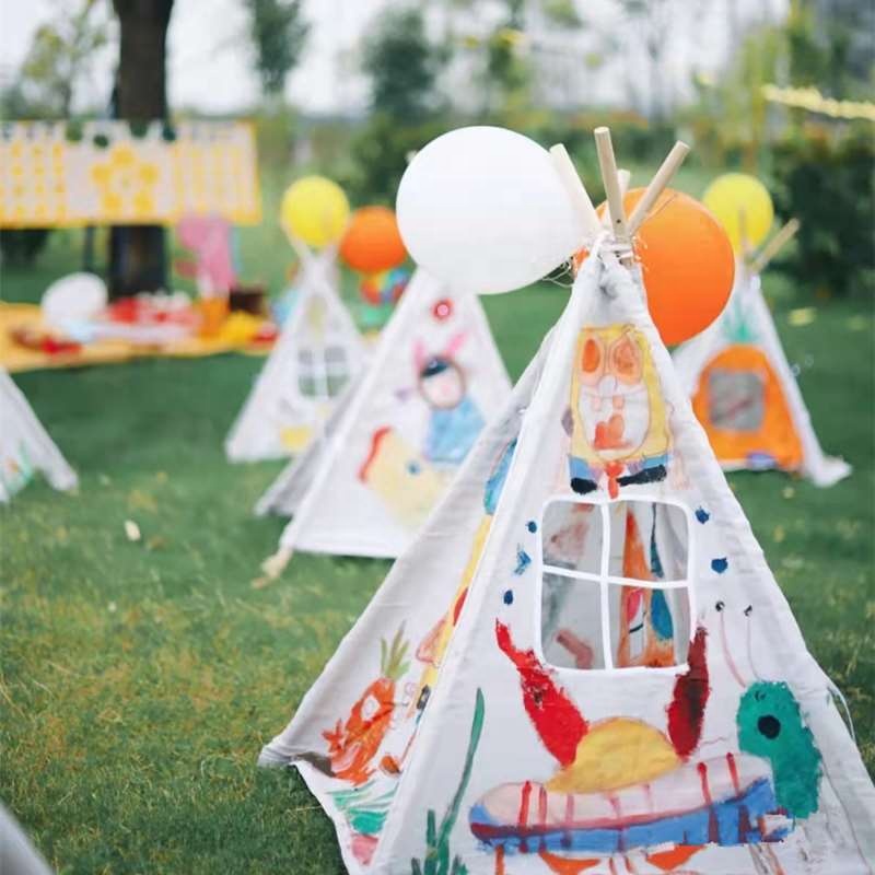 Kids DIY Canvas Tipi Play Tent: A Fun and Creative Play Space