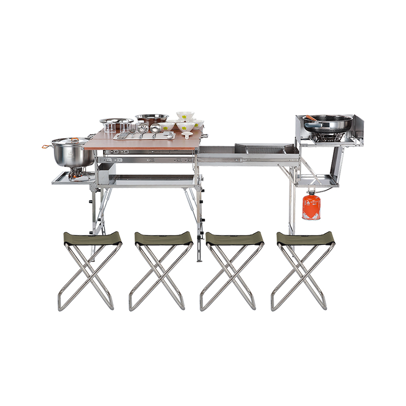 Outdoor Mobile Camping Kitchen Cooking Station