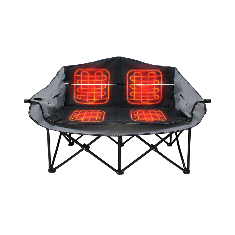 Heated Double Seat Camping Chair With Levels and 4 Heating Zones & 3 Levels