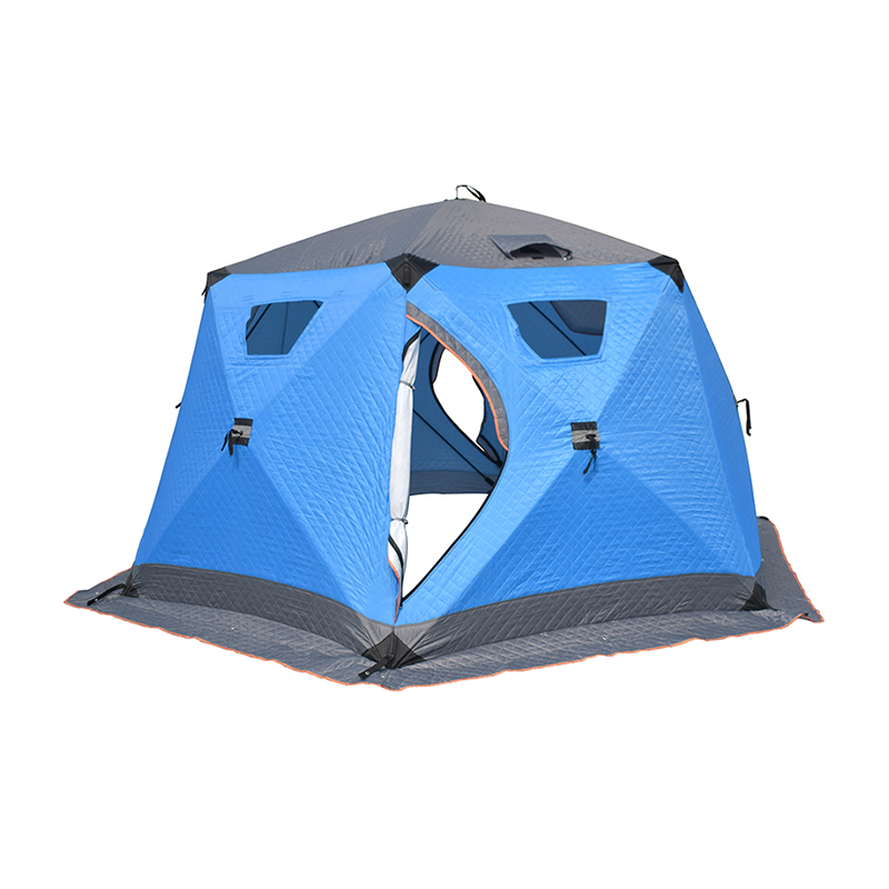 Outdoor Insulated Pop Up Ice Fishing Tent - Portable, Thickened, Multi-Person