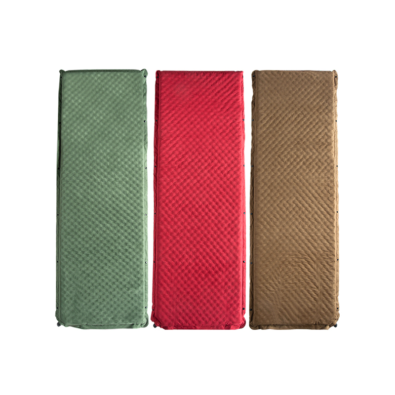 Outdoor High-Grade Suede Inflatable Camping Sleeping Pad