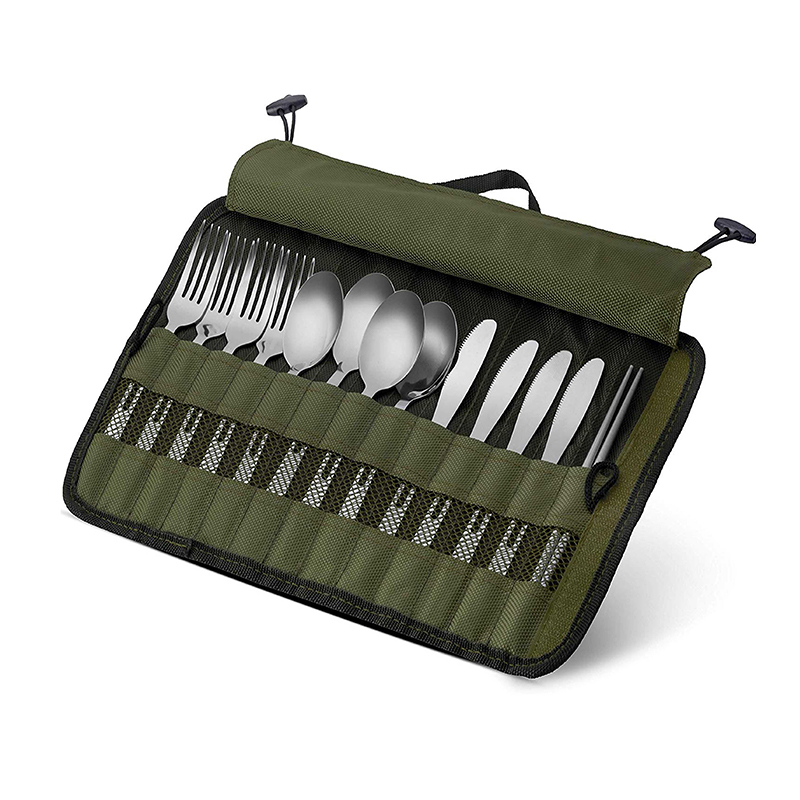13 Piece Stainless Steel Picnic Utensil Set