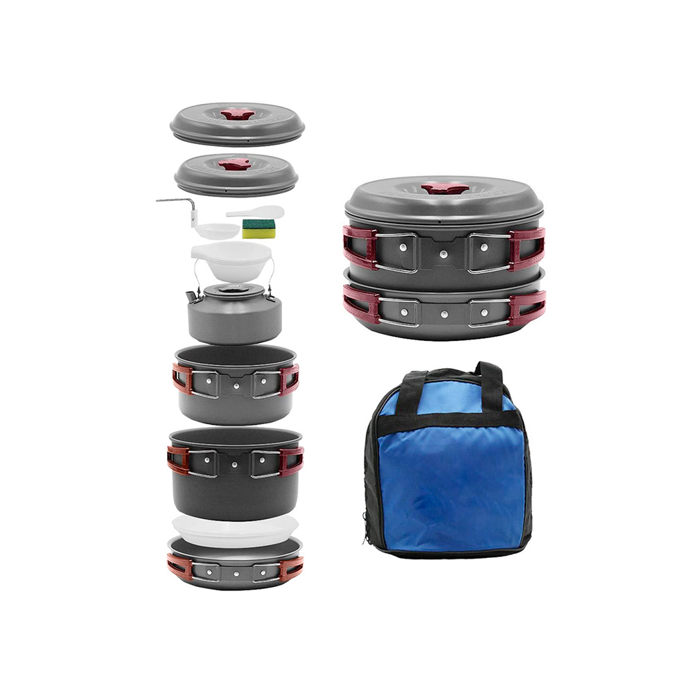 Camping Cookware Set | Outdoor Cook Pots and Pans