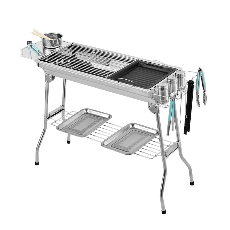 Outdoor Charcoal BBQ Grill For Camping, Picnic & Beach