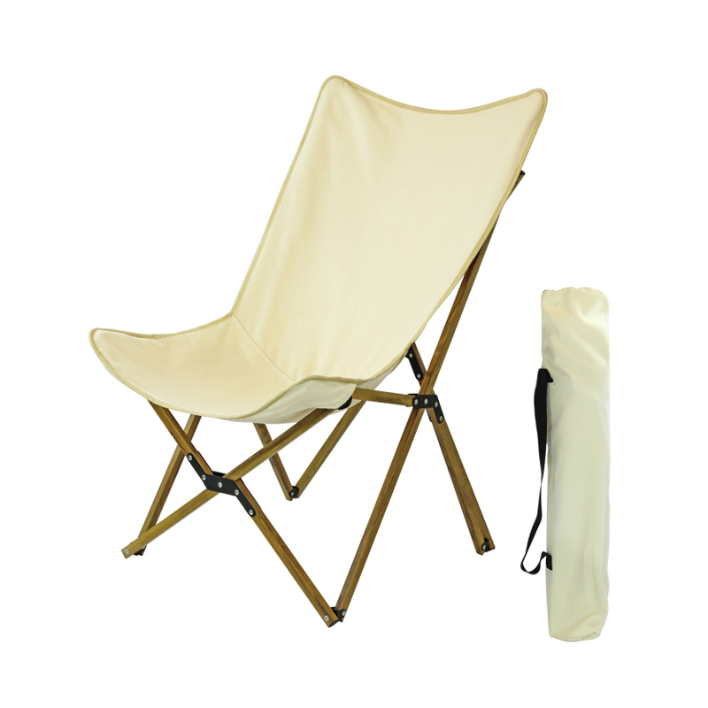 Portable Aluminum Camping Chair | Wood Grain